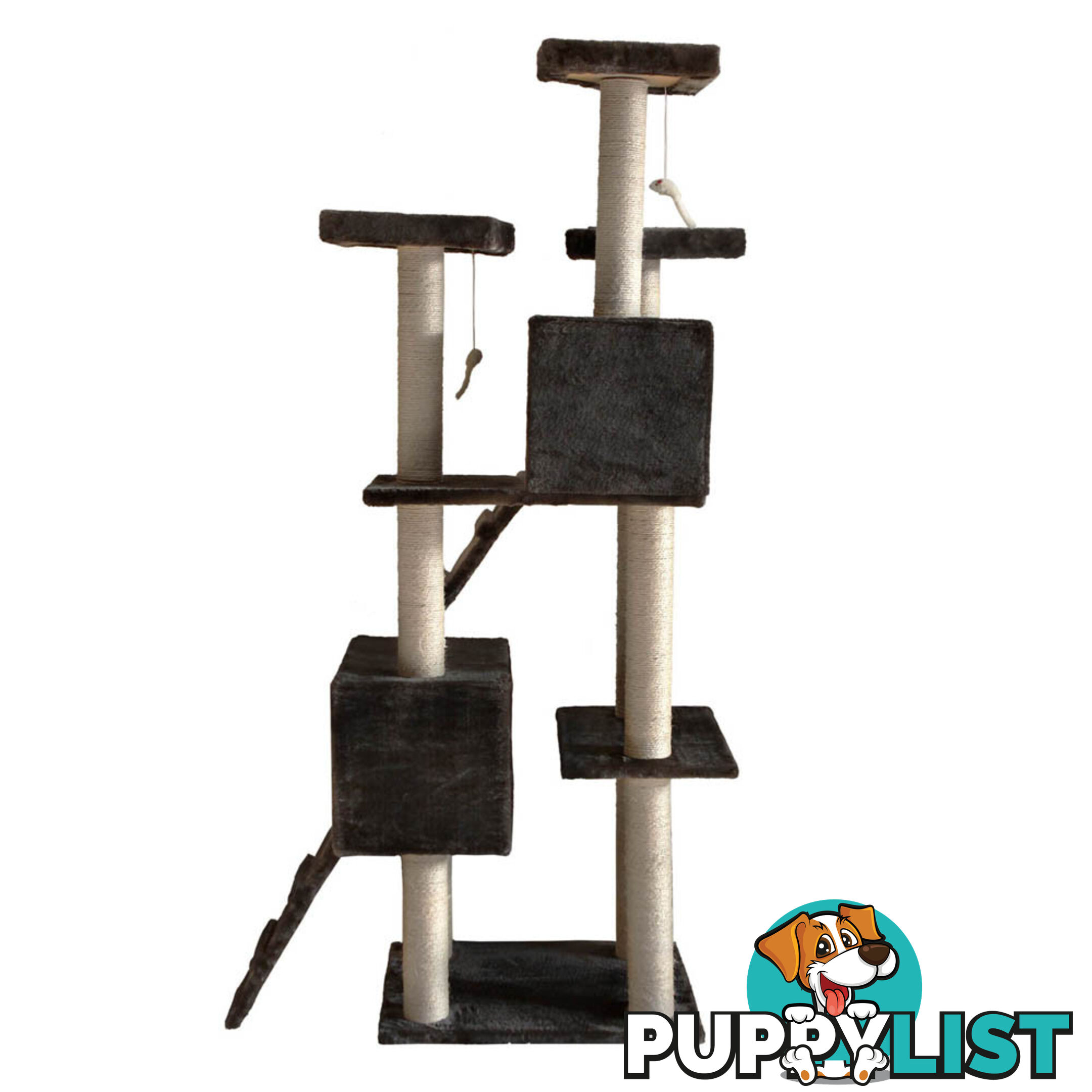 Cat Scratching Poles Post Furniture Tree 185cm Dark Grey