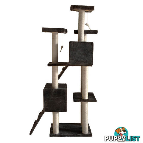 Cat Scratching Poles Post Furniture Tree 185cm Dark Grey