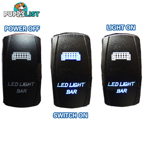 LED LIGHT BAR CARLING ROCKER SWITCH LASER ETCHED WORK LIGHT BAR 4WD UTE 12V 24V