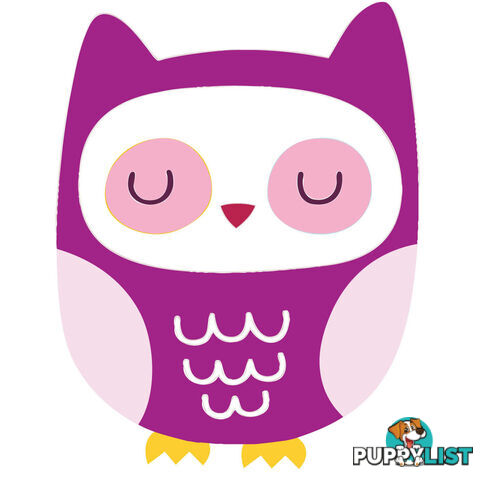 10 X Purple Owl Wall Stickers - Totally Movable