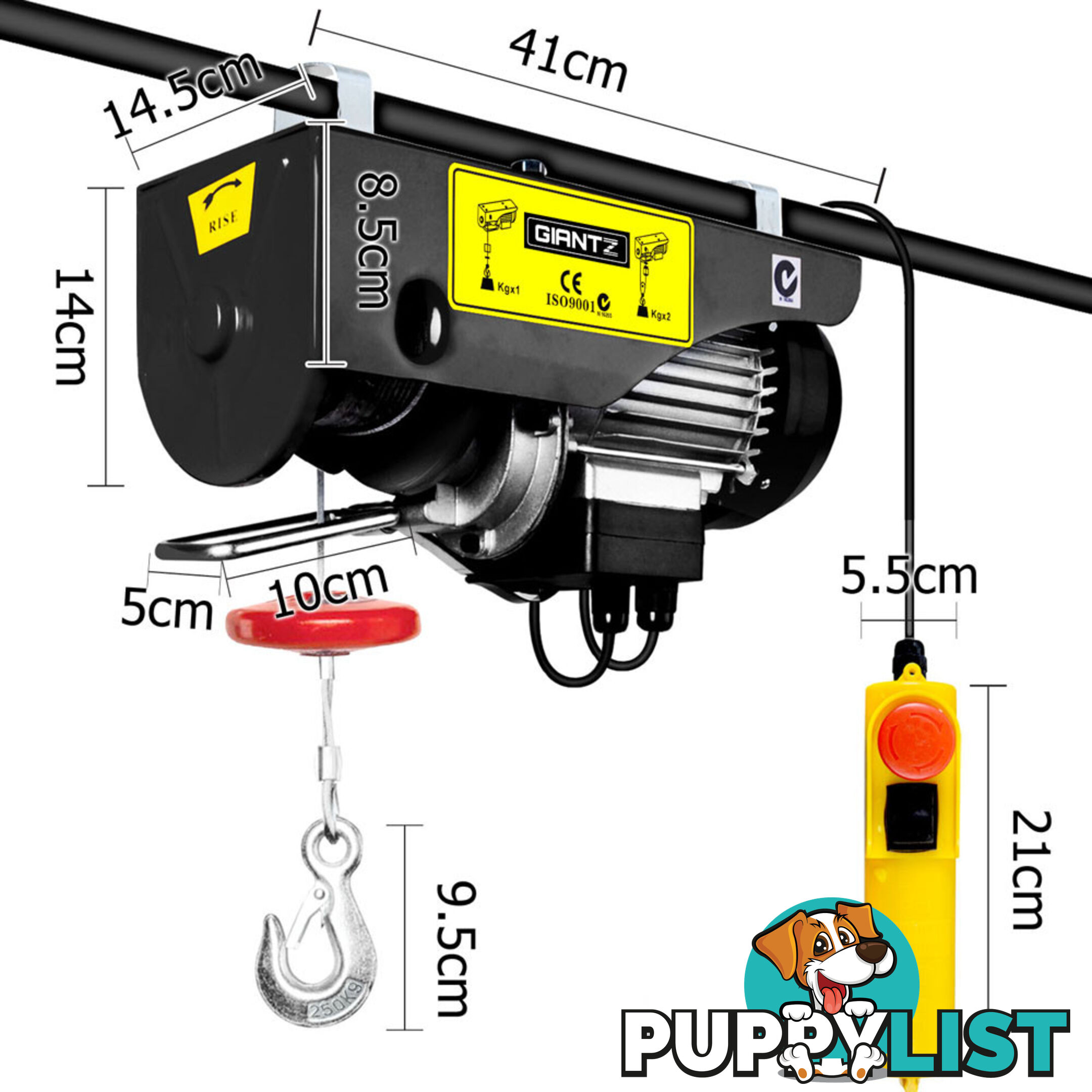 GIANTZ 800KG 1300W Electric Hoist