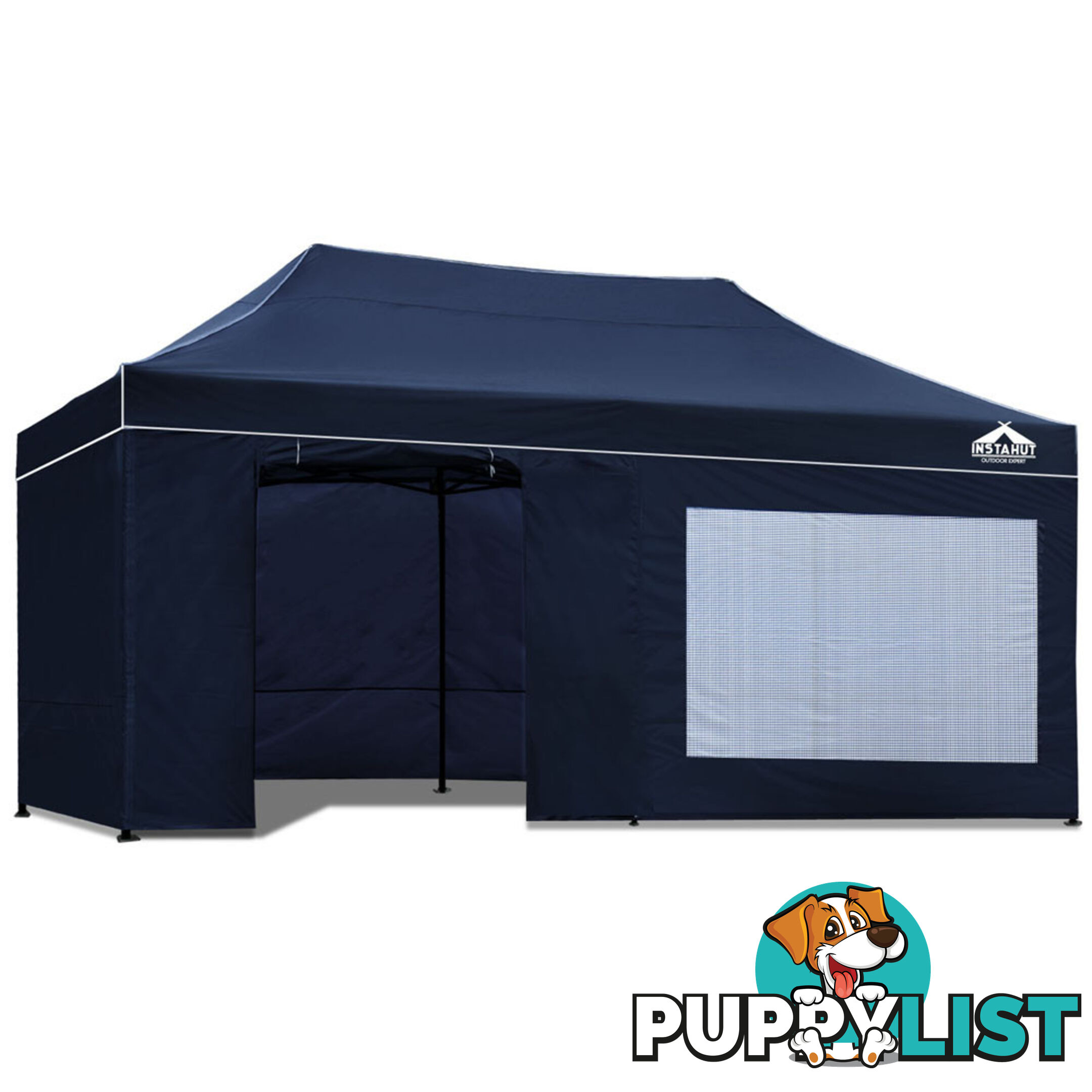 3x6 Pop Up Gazebo Hut with Sandbags Navy