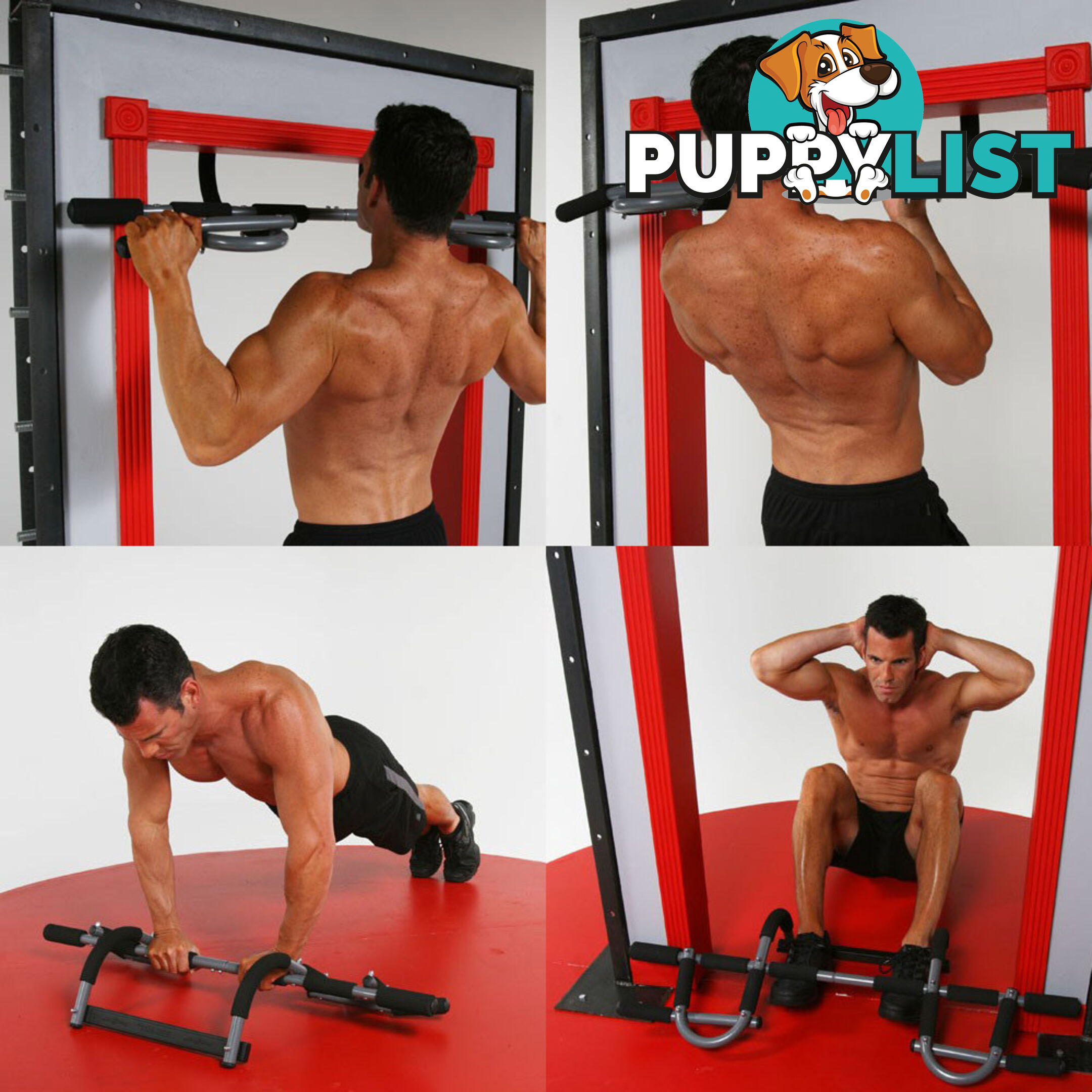 Portable Chin Up Workout Bar Home Door Pull Up Abs Exercise Doorway Wall Fitness