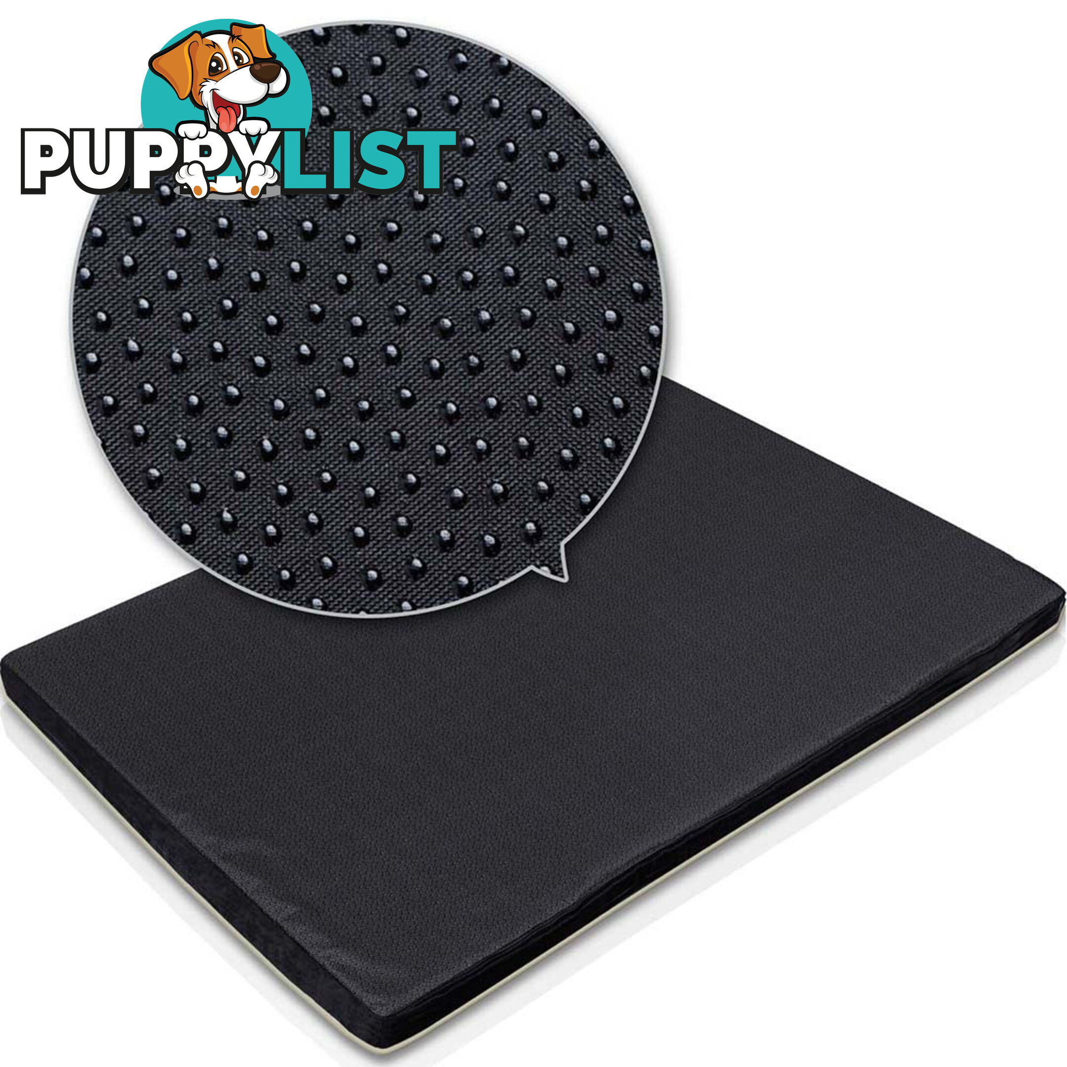 Pet Dog Anti Skid Sleep Memory Foam Mattress Bed Medium Black