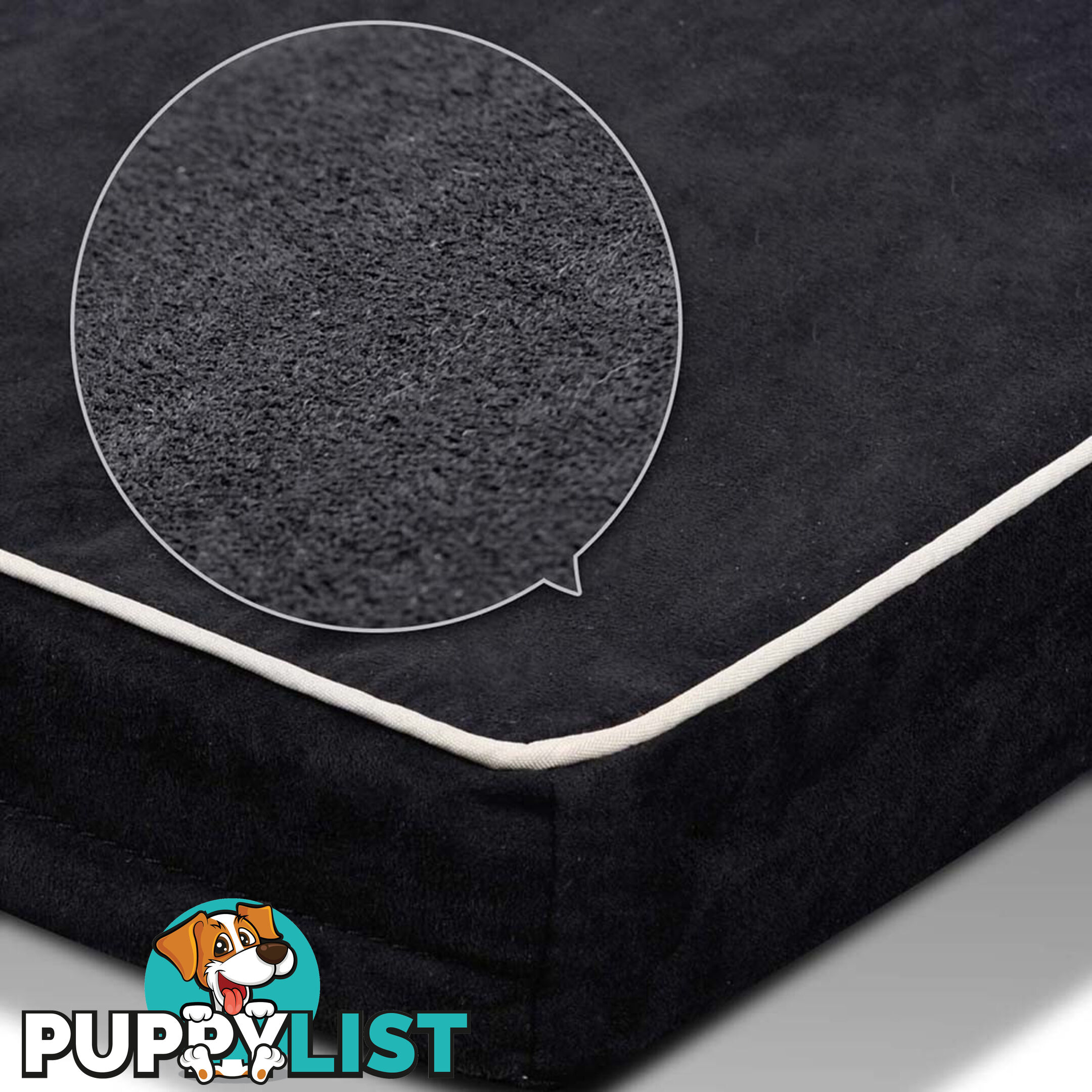 Pet Dog Anti Skid Sleep Memory Foam Mattress Bed Medium Black