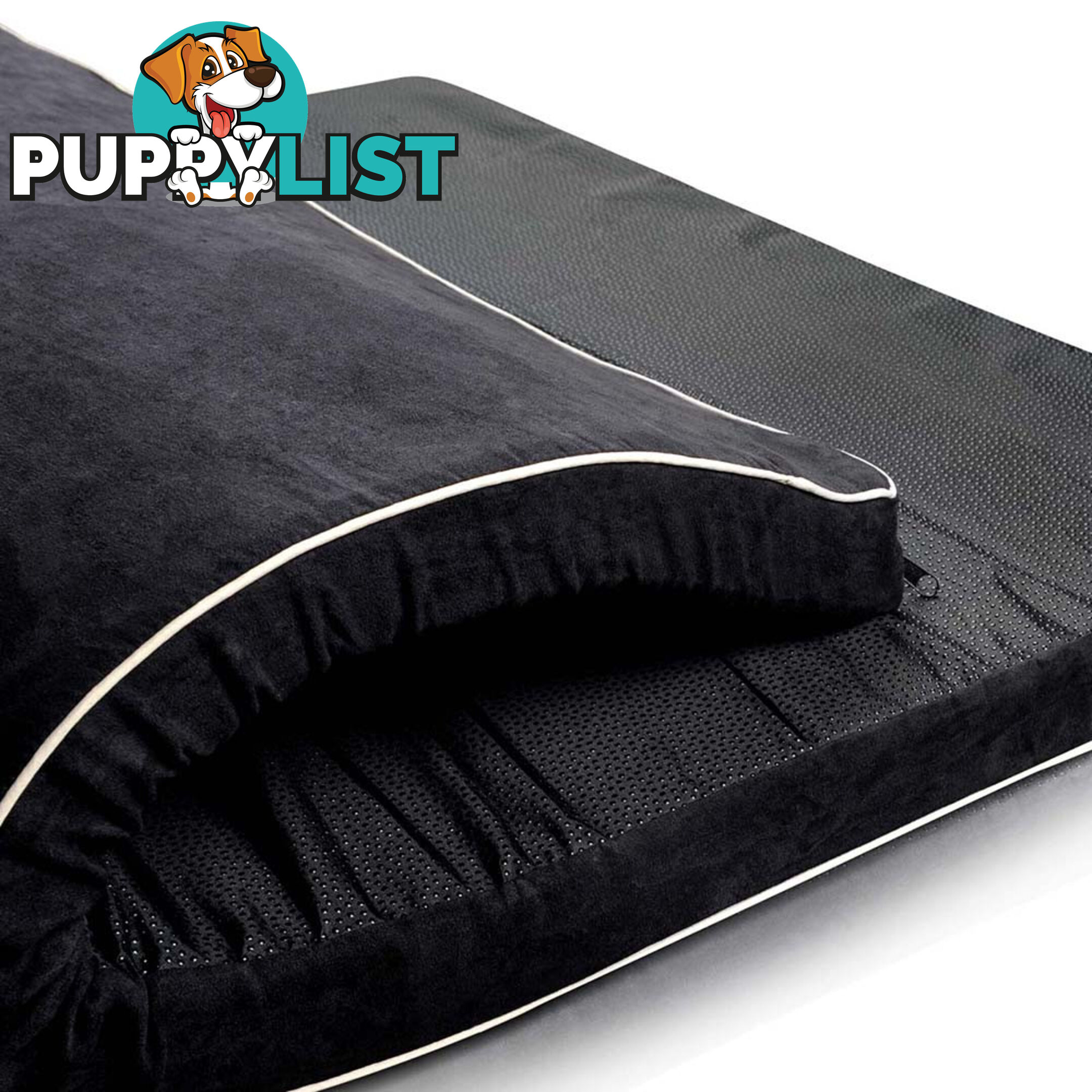 Pet Dog Anti Skid Sleep Memory Foam Mattress Bed Medium Black