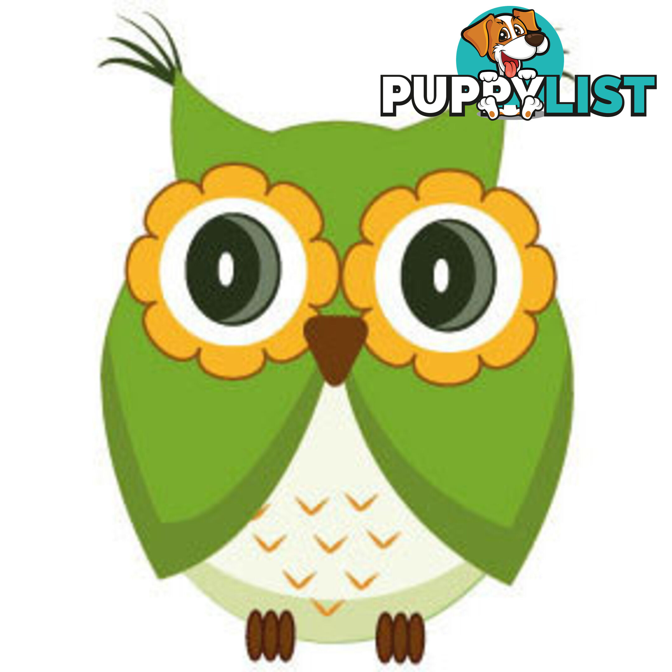 Cute green owl Wall Sticker - Totally Movable