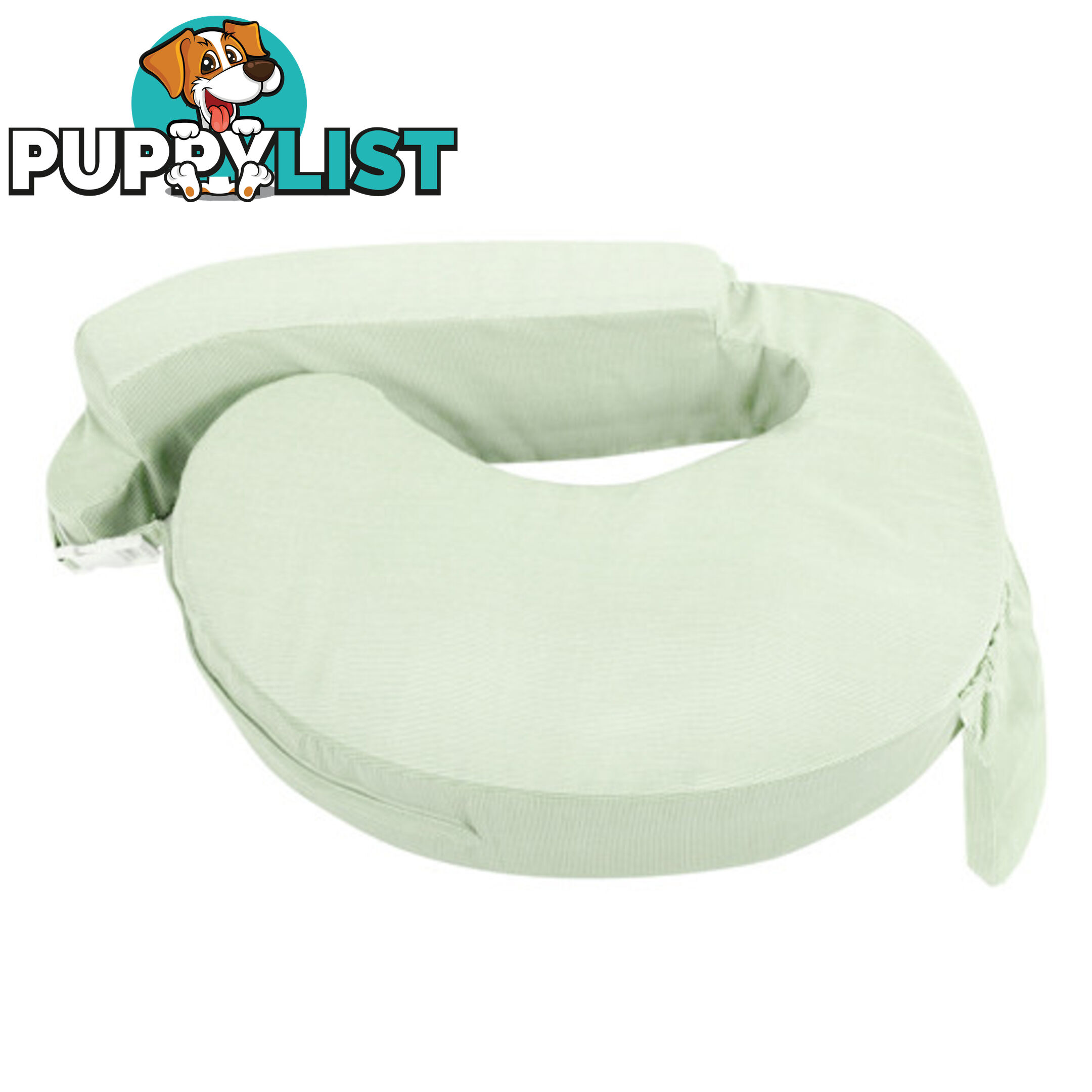 Baby Breast Feeding Support Memory Foam Pillow w/ Zip Cover Green