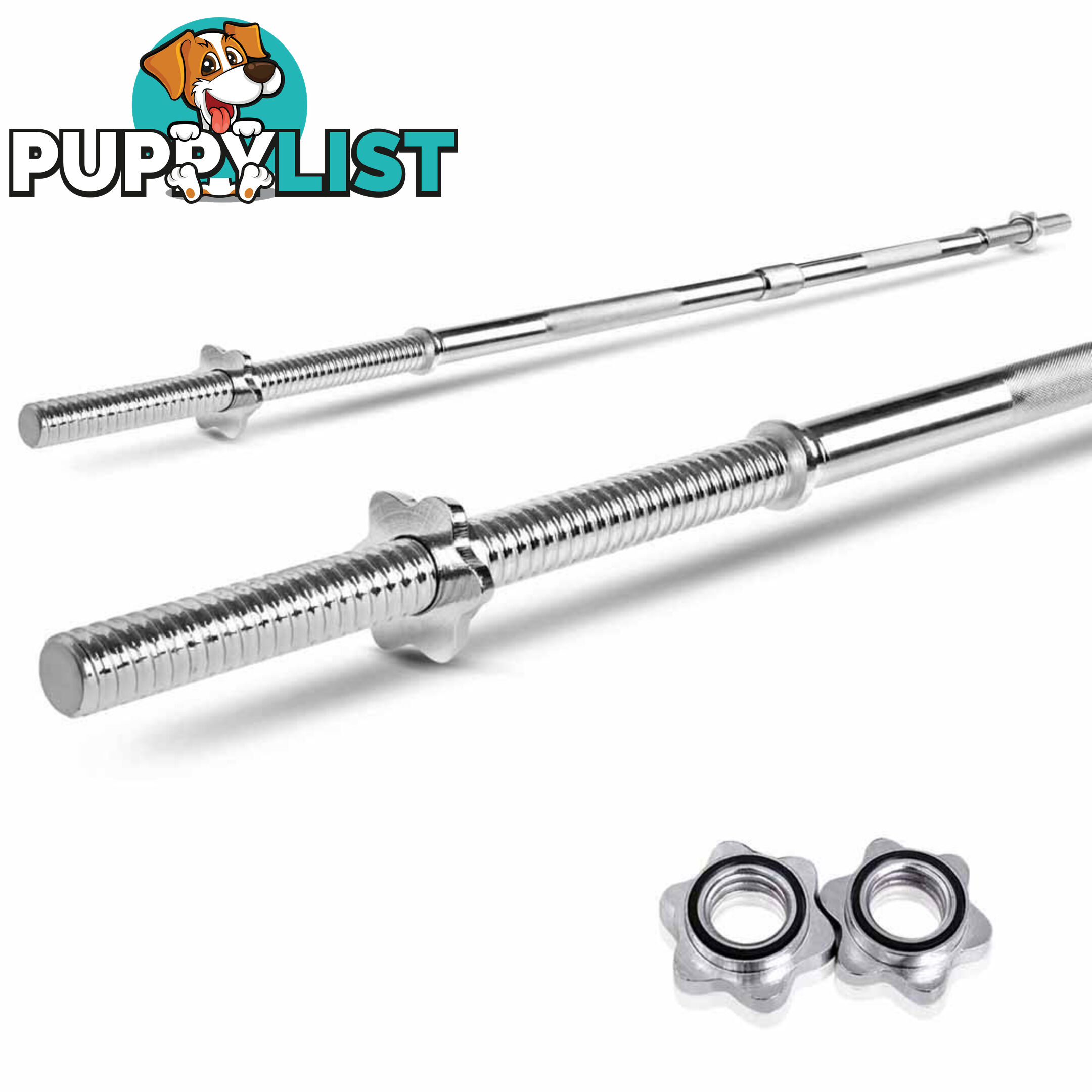 168CM Steel Weight Barbell with Spring Collars