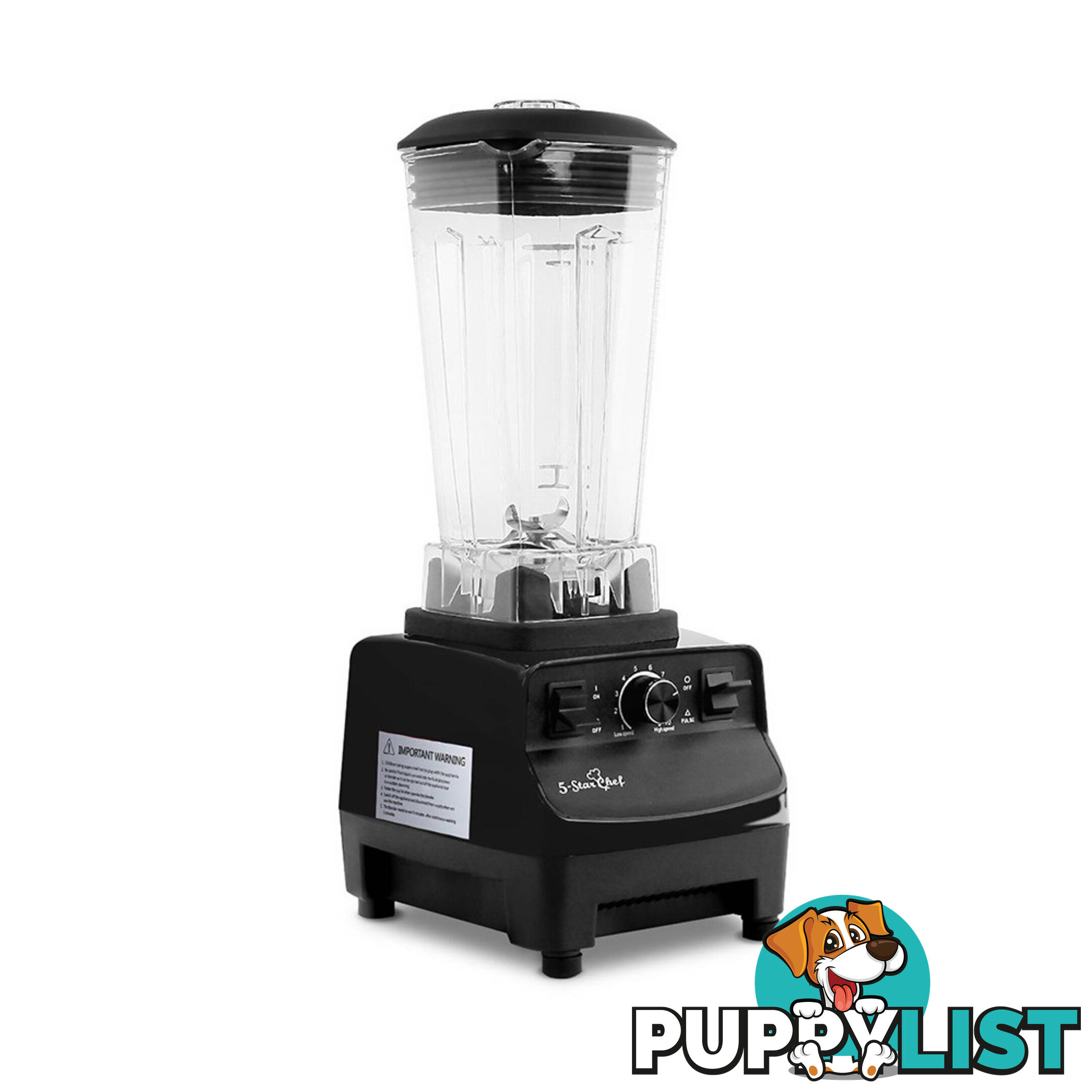 2-in-1 Food Processor & Blender 2L - Black