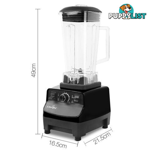 2-in-1 Food Processor & Blender 2L - Black