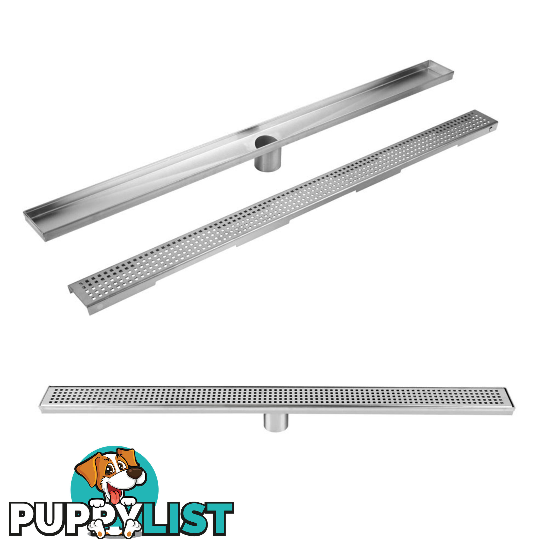 Square Stainless Steel Shower Grate Drain Floor Bathroom 75mm Depth