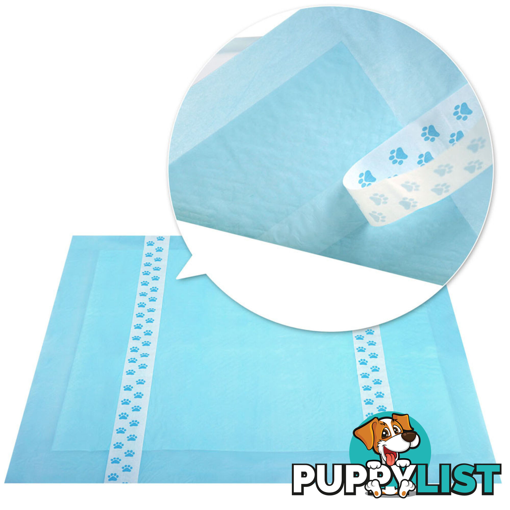 100 Puppy Pet Dog Toilet Training Pads Blue