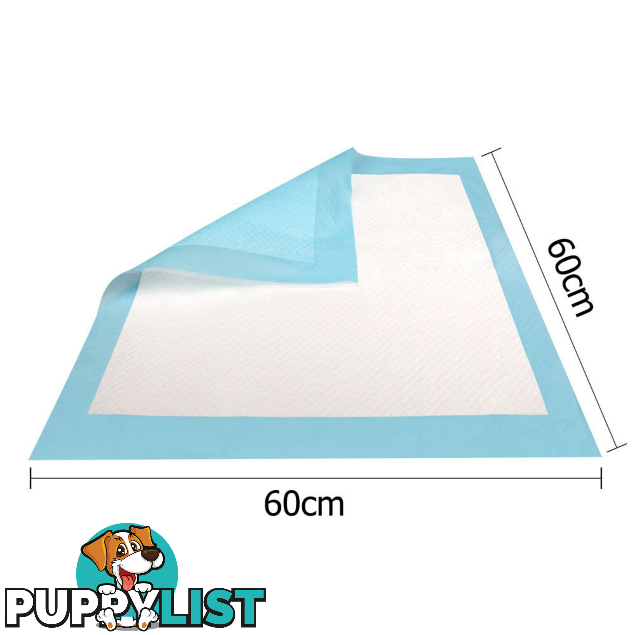 100 Puppy Pet Dog Toilet Training Pads Blue