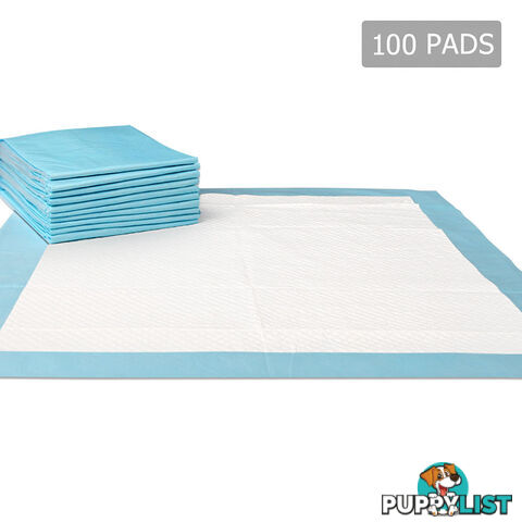 100 Puppy Pet Dog Toilet Training Pads Blue