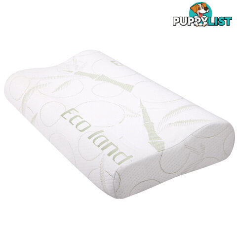 Set of 2 Bamboo Fabric Cover Shredded Memory Foam Pillow 70 x 40 cm