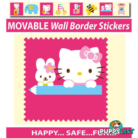 Hello Kitty Wall Border Stickers - Totally Movable