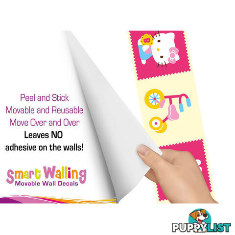 Hello Kitty Wall Border Stickers - Totally Movable