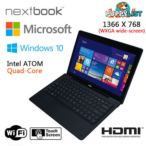 Nextbook 11.6 Inch 32G/Windows 10 /Quad Core with HDMI Output Tablet PC