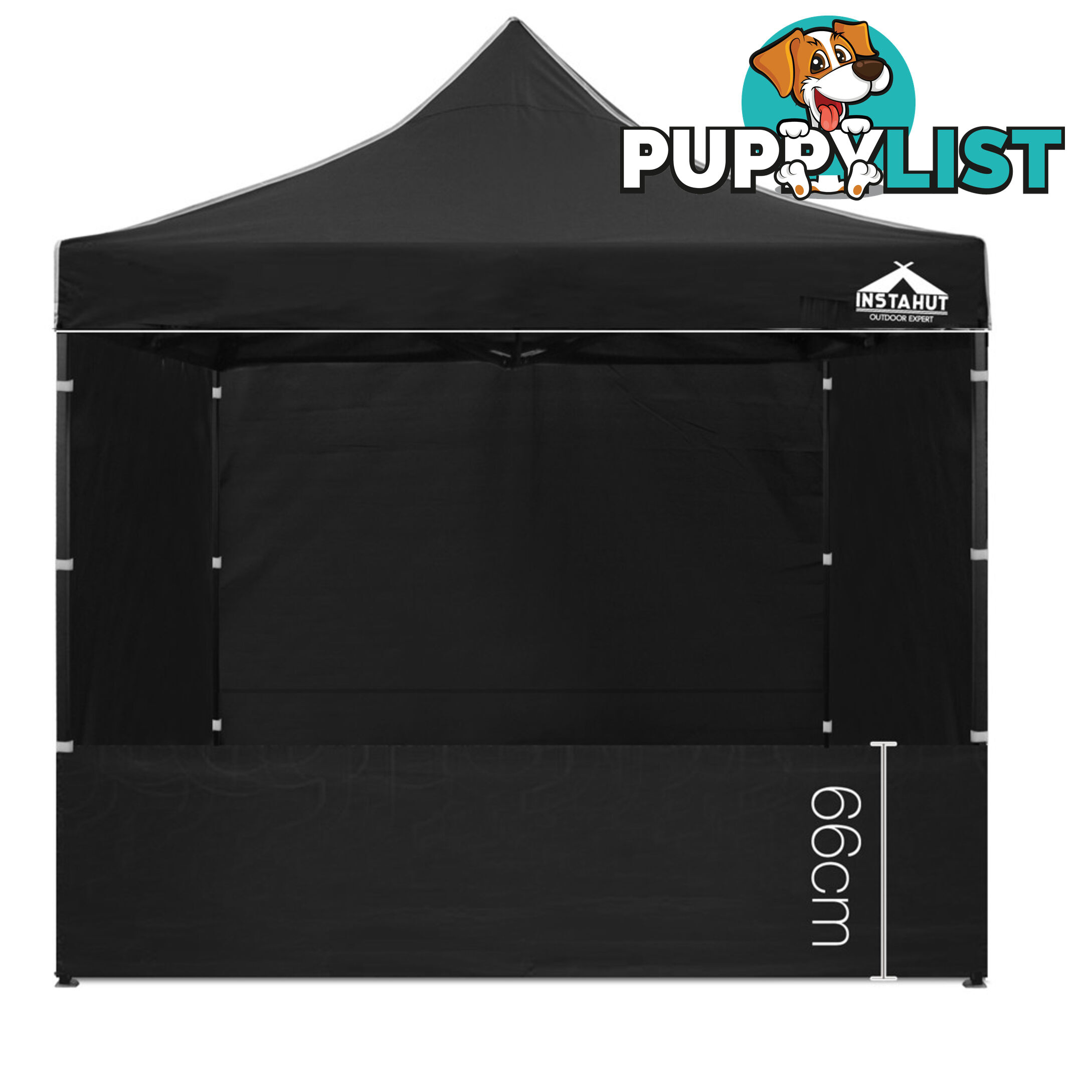 3x3 Pop Up Gazebo Hut with Sandbags Black