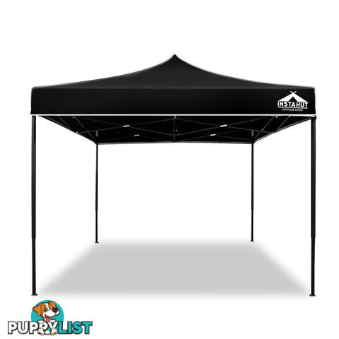 3x3 Pop Up Gazebo Hut with Sandbags Black