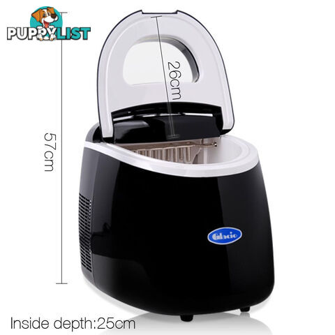 Portable Ice Cube Maker Machine Black 3.2L