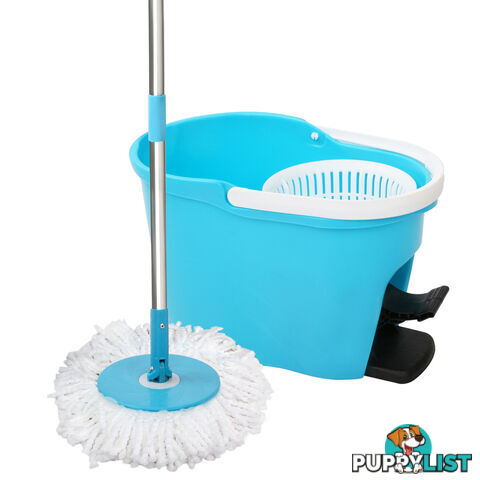 360 Degree Spinning Mop Spin Dry Bucket 8.5L Blue