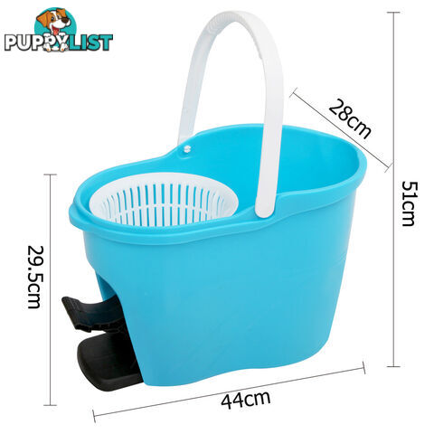 360 Degree Spinning Mop Spin Dry Bucket 8.5L Blue