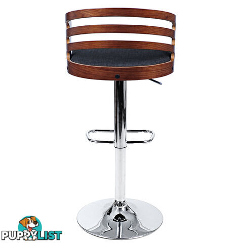 Wooden Bar Stool with White PU Leather