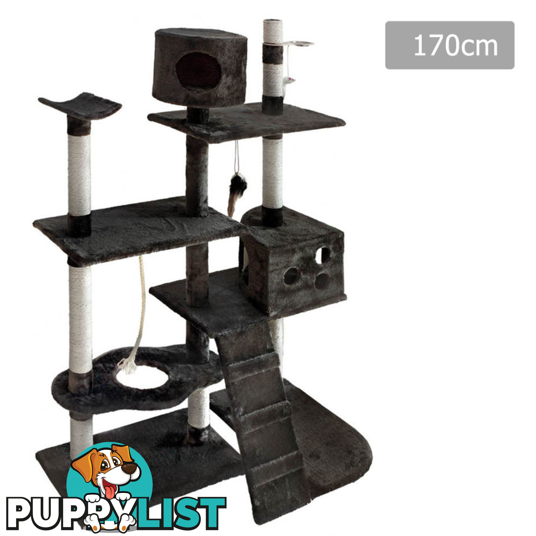 Large Cat Tree 170cm Dark Grey