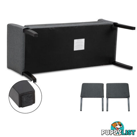 Seat Footstool Bench Stool Storage Ottoman - Grey