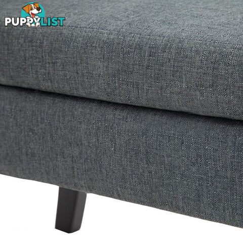 Seat Footstool Bench Stool Storage Ottoman - Grey