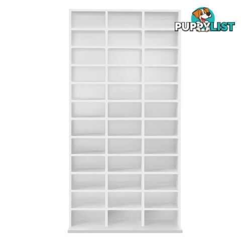 Adjustable CD DVD Book Storage Shelf White