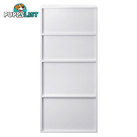 6 Storage Shelf Office Computer Desk White