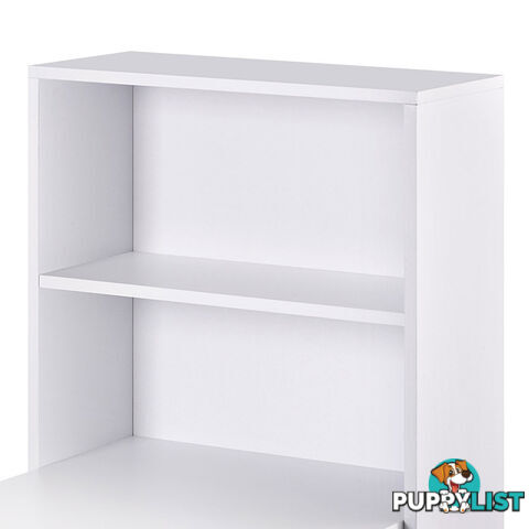 6 Storage Shelf Office Computer Desk White