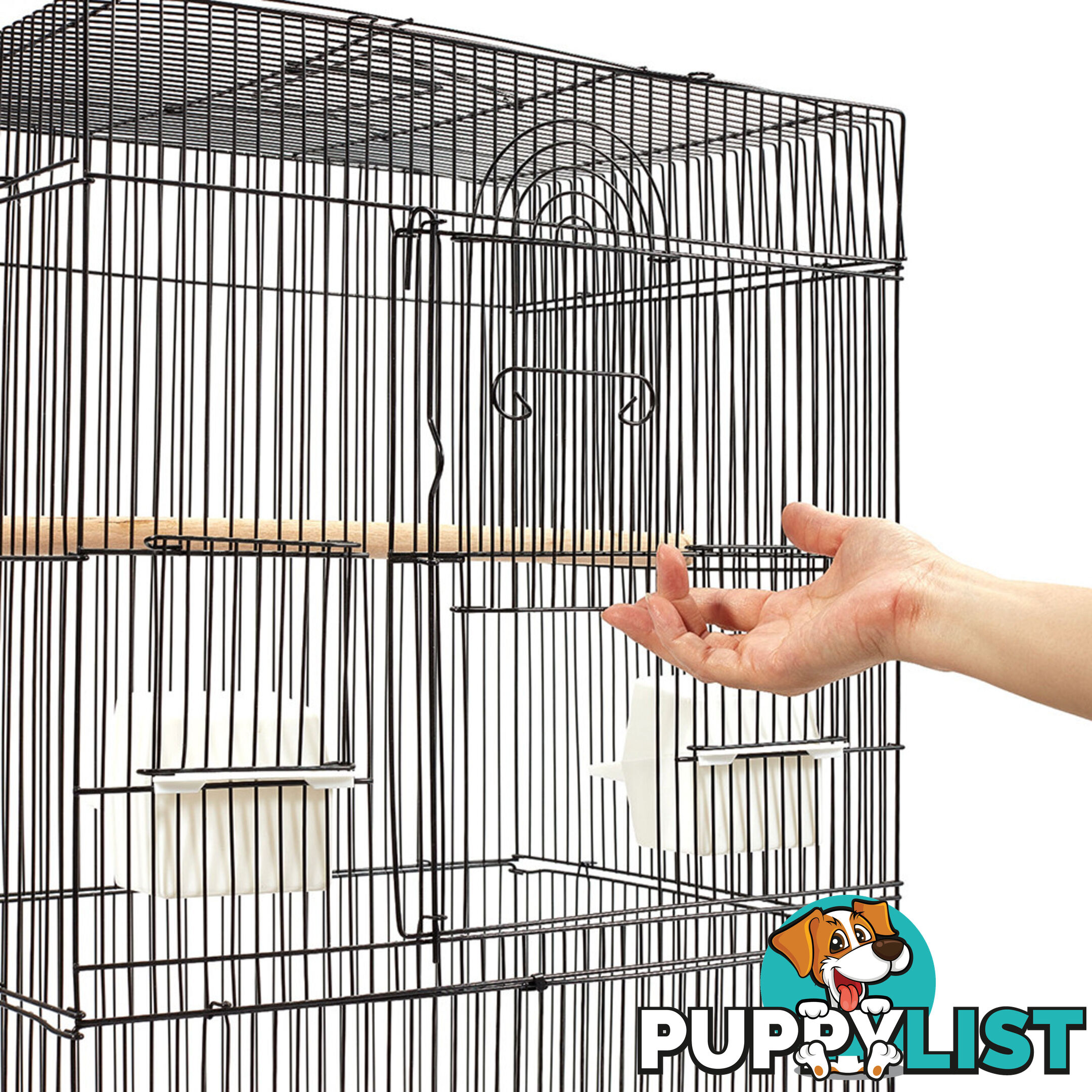 Pet Bird Cage Black Medium - 88CM