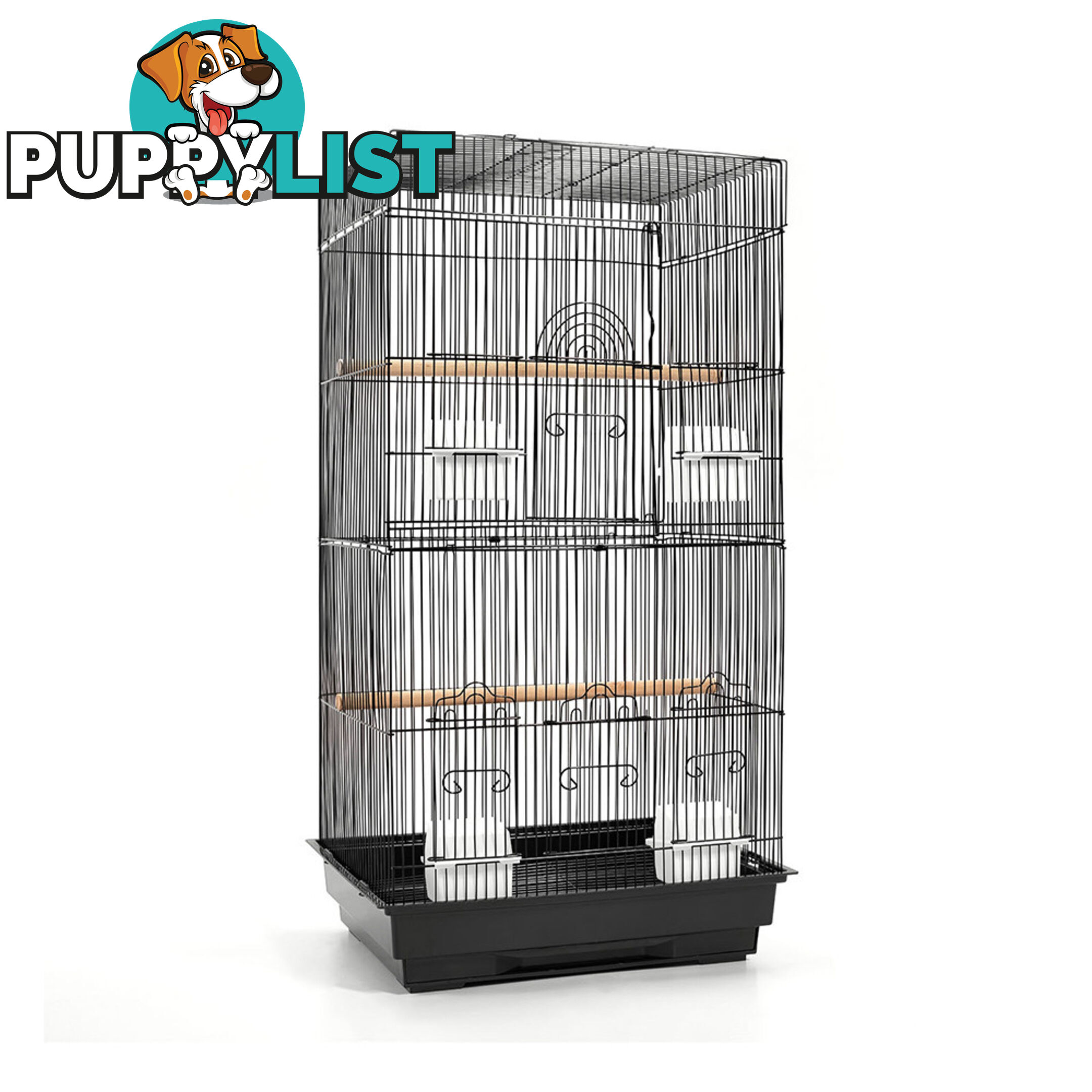 Pet Bird Cage Black Medium - 88CM