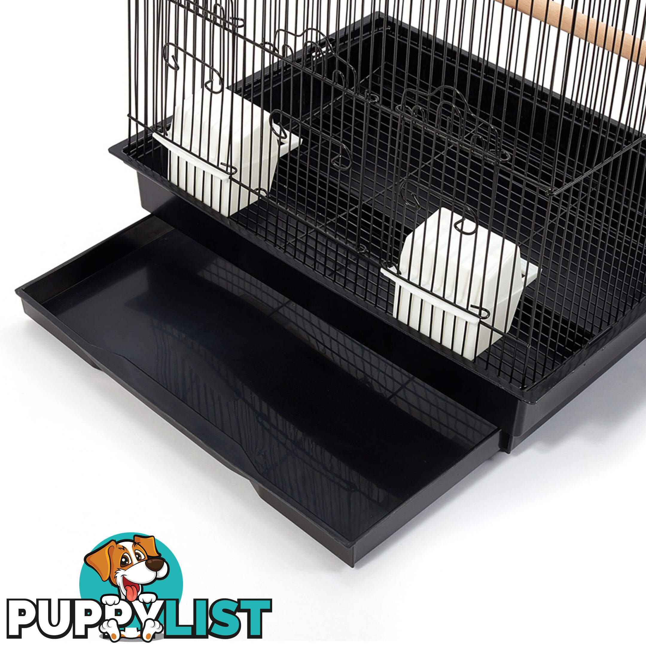 Pet Bird Cage Black Medium - 88CM