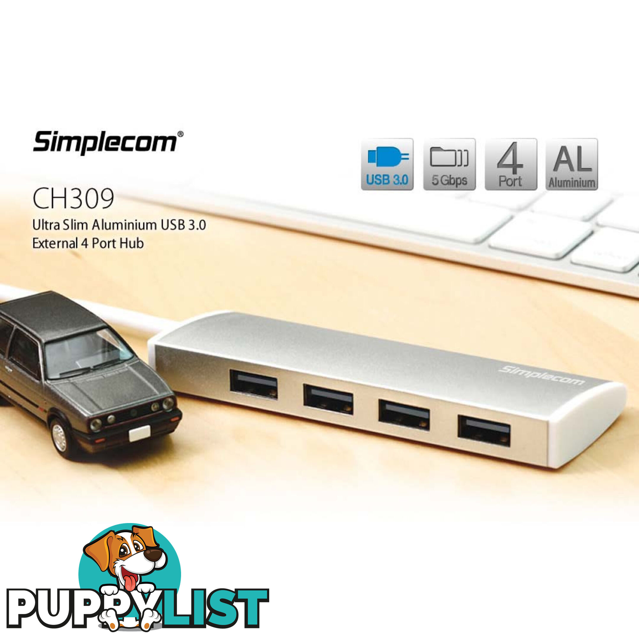 Simplecom CR307 SuperSpeed USB 3.0 All In One Card Reader with CF 4 Slot