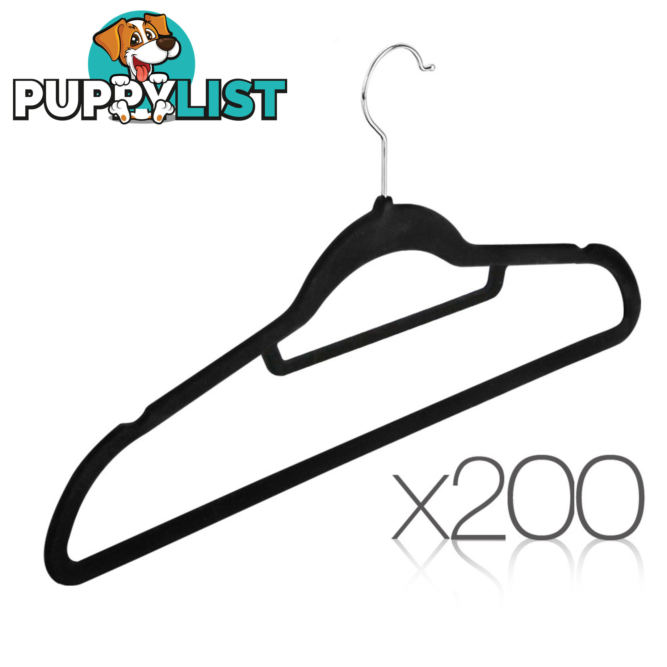 200 Pack Velvet Hangers with Tie Bar