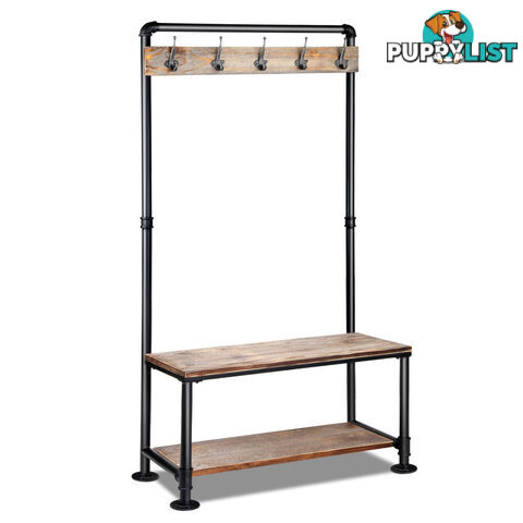 Pipe Shoe Rack & Coat Hanger Hallway Entry Shelf