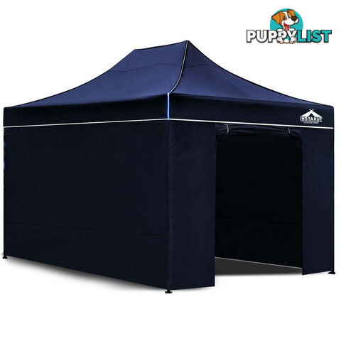 3x4.5 Pop Up Gazebo Hut with Sandbags Navy