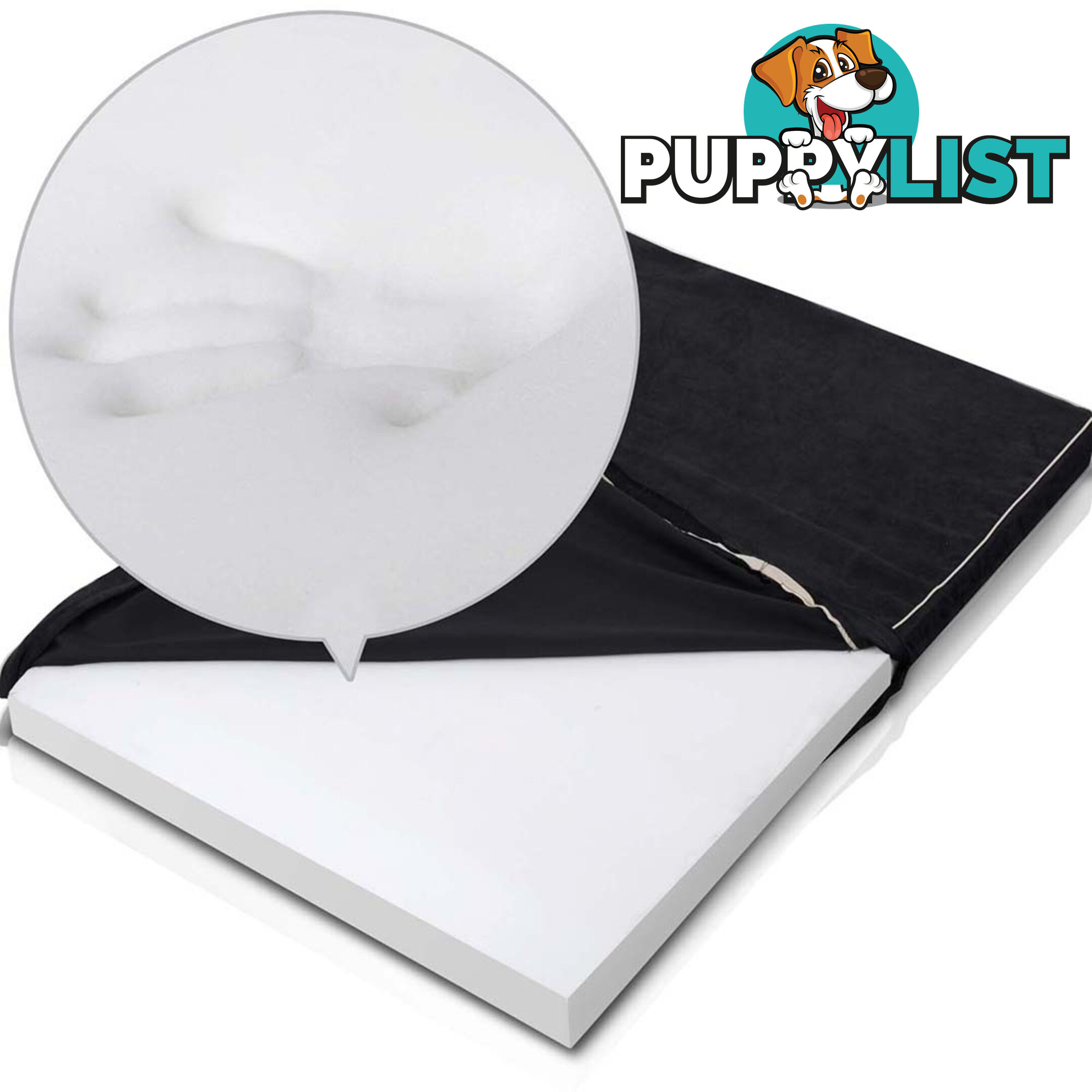 Pet Dog Anti Skid Sleep Memory Foam Mattress Bed Extra Large Black