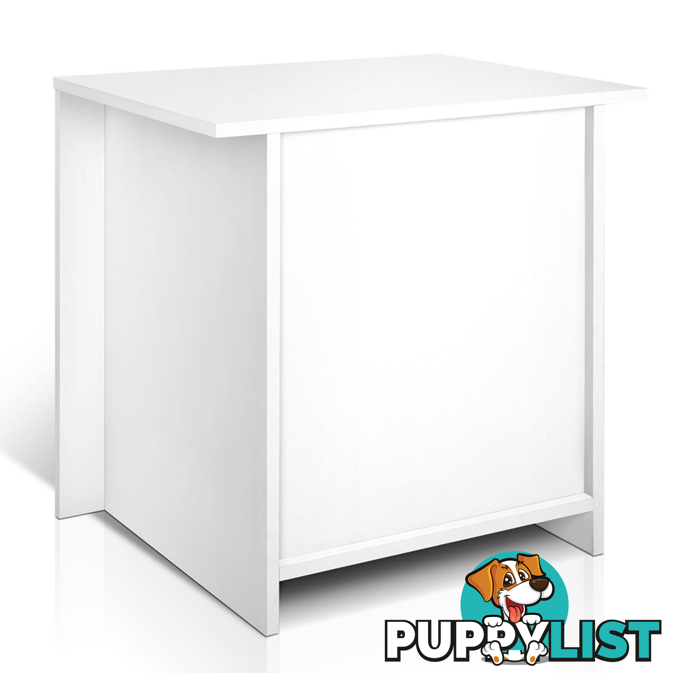 Anti-Scratch Bedside Table 2 Drawers - White