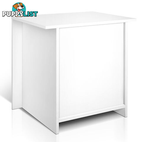 Anti-Scratch Bedside Table 2 Drawers - White