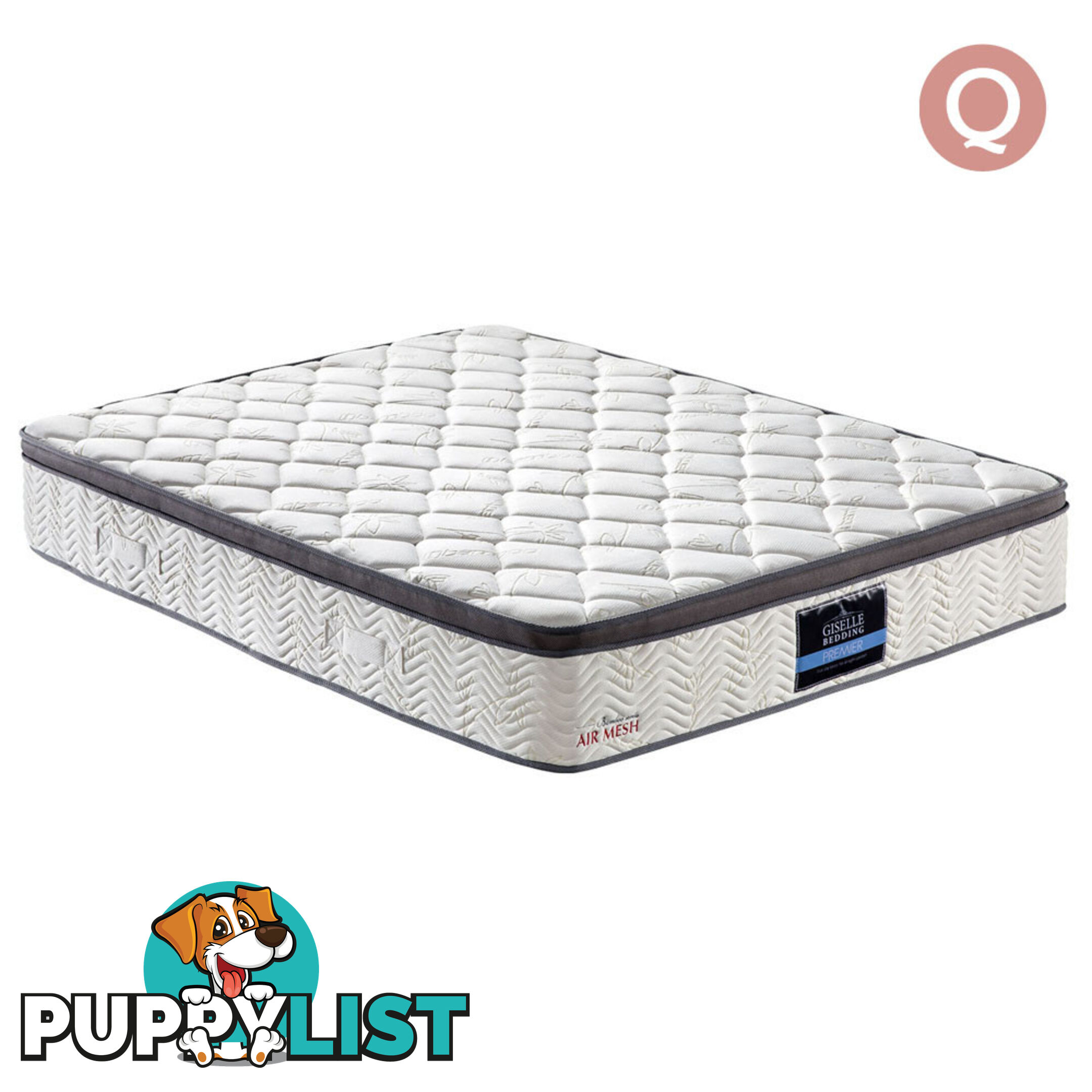 Euro Top Pocket Spring Bamboo Fabric Mattress Queen