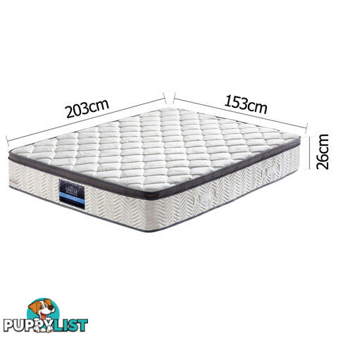 Euro Top Pocket Spring Bamboo Fabric Mattress Queen