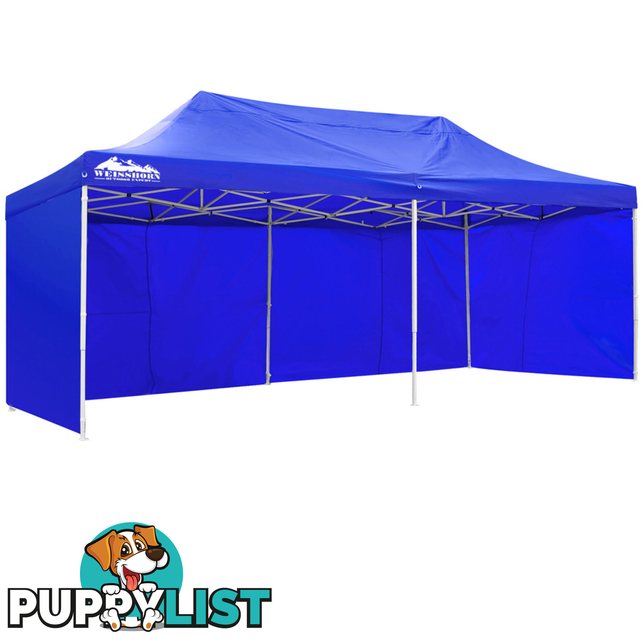 3m x 6m Folding Outdoor Gazebo Marquee Blue