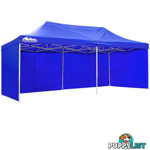 3m x 6m Folding Outdoor Gazebo Marquee Blue