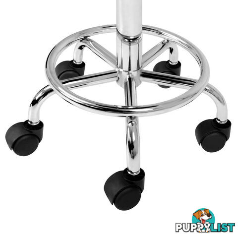 Round PU Swivel Salon Stool White